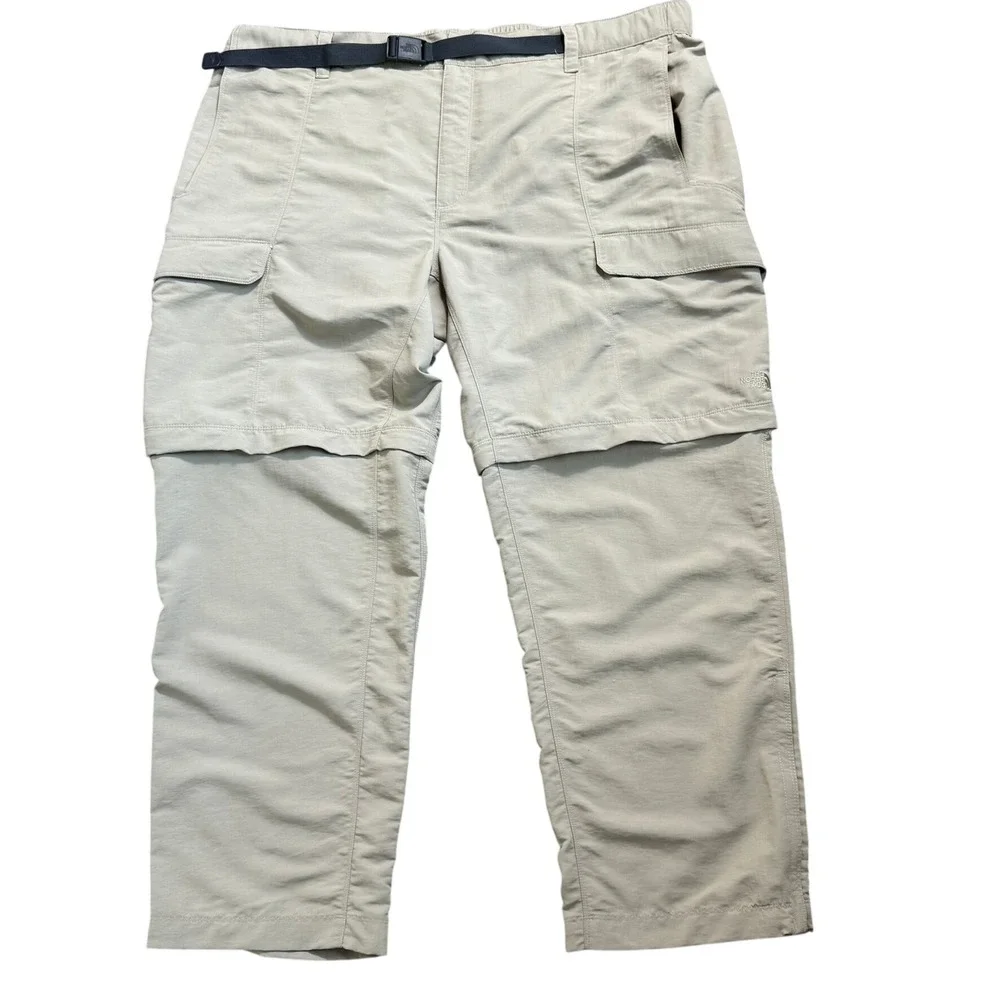 THE NORTH FACE Mens XXXL Tan Nylon Paramount Peak Convertible Cargo Hiking Pants